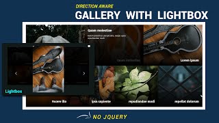Direction Aware Gallery With Lightbox Using HTML & CSS Only | Aware Gallery | NO JQUERY