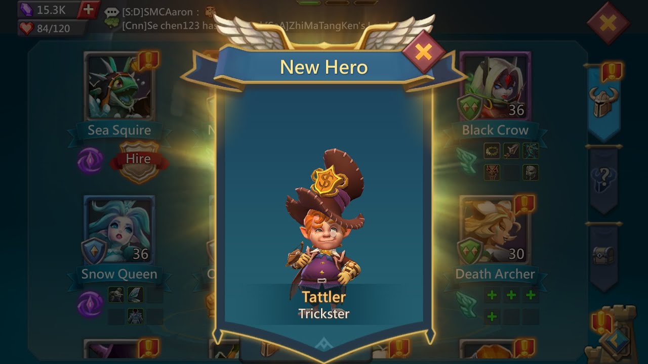 [*/\*] Lords Mobile - Tattler the Trickster