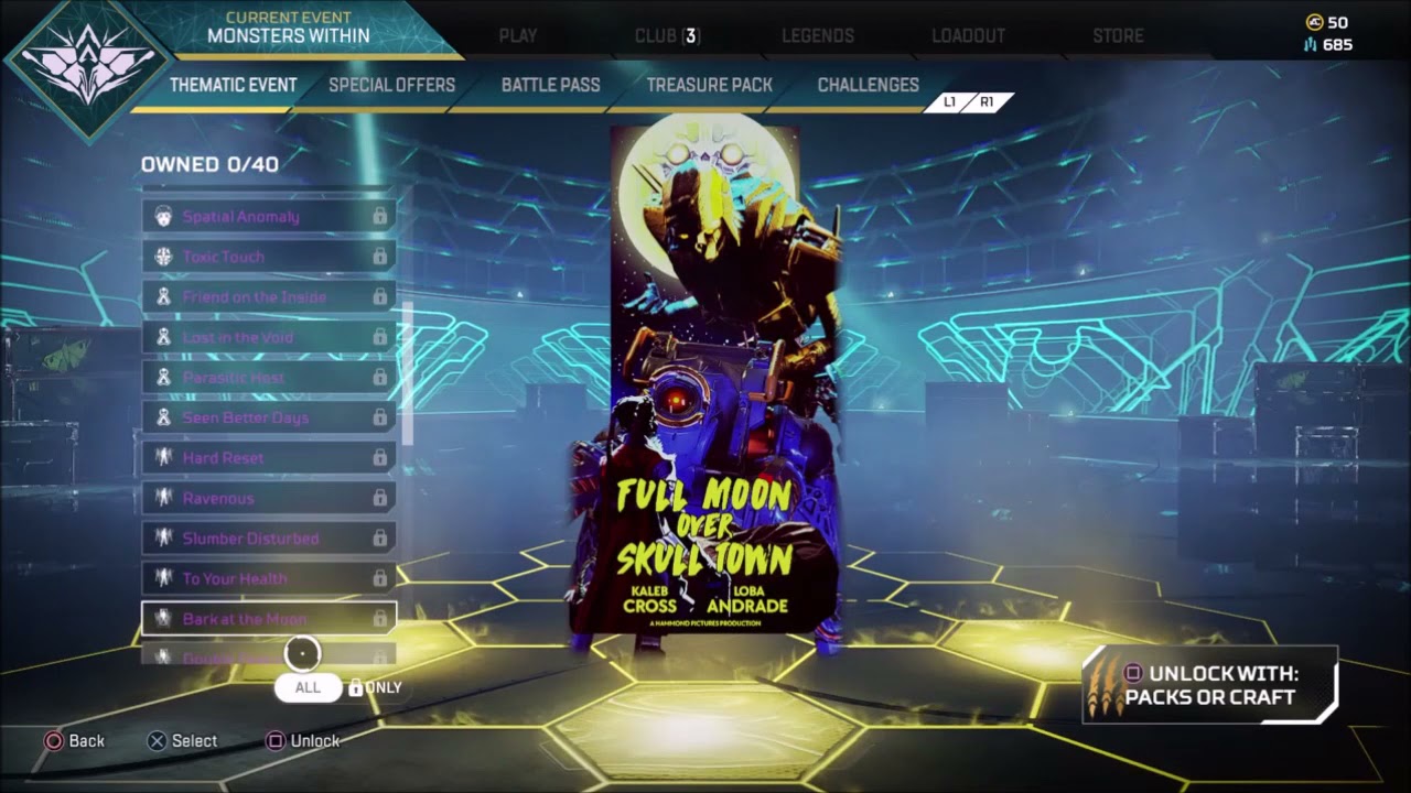 Apex Legends Season 10 Monsters Within's Battle Pass and Thematic Cosmetics