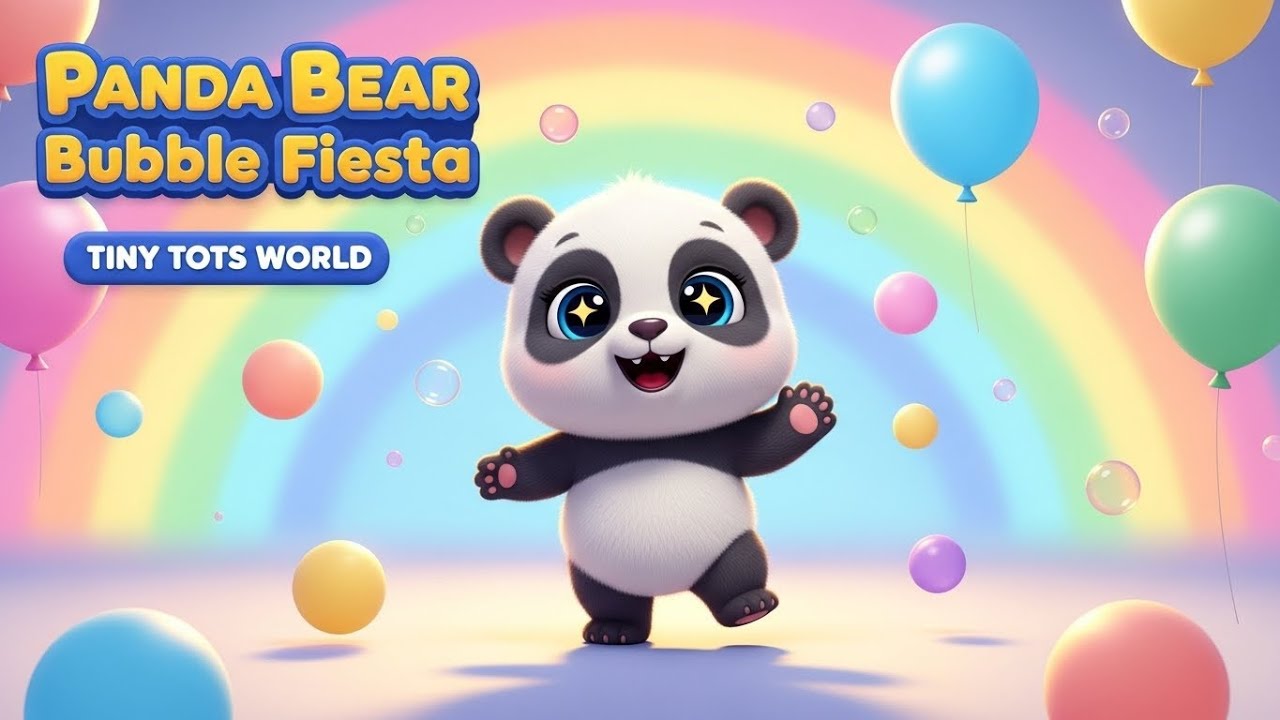 Panda Bear Plays with Bubbles 🫧🐼 | Fun Kids Song