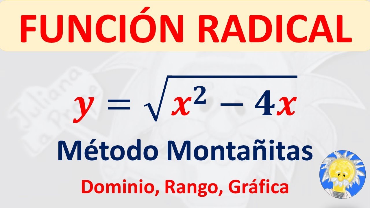 🚩 Dominio, Rango y grafica FUNCIÓN RADICAL - Raiz Cuadrada | Juliana la Profe