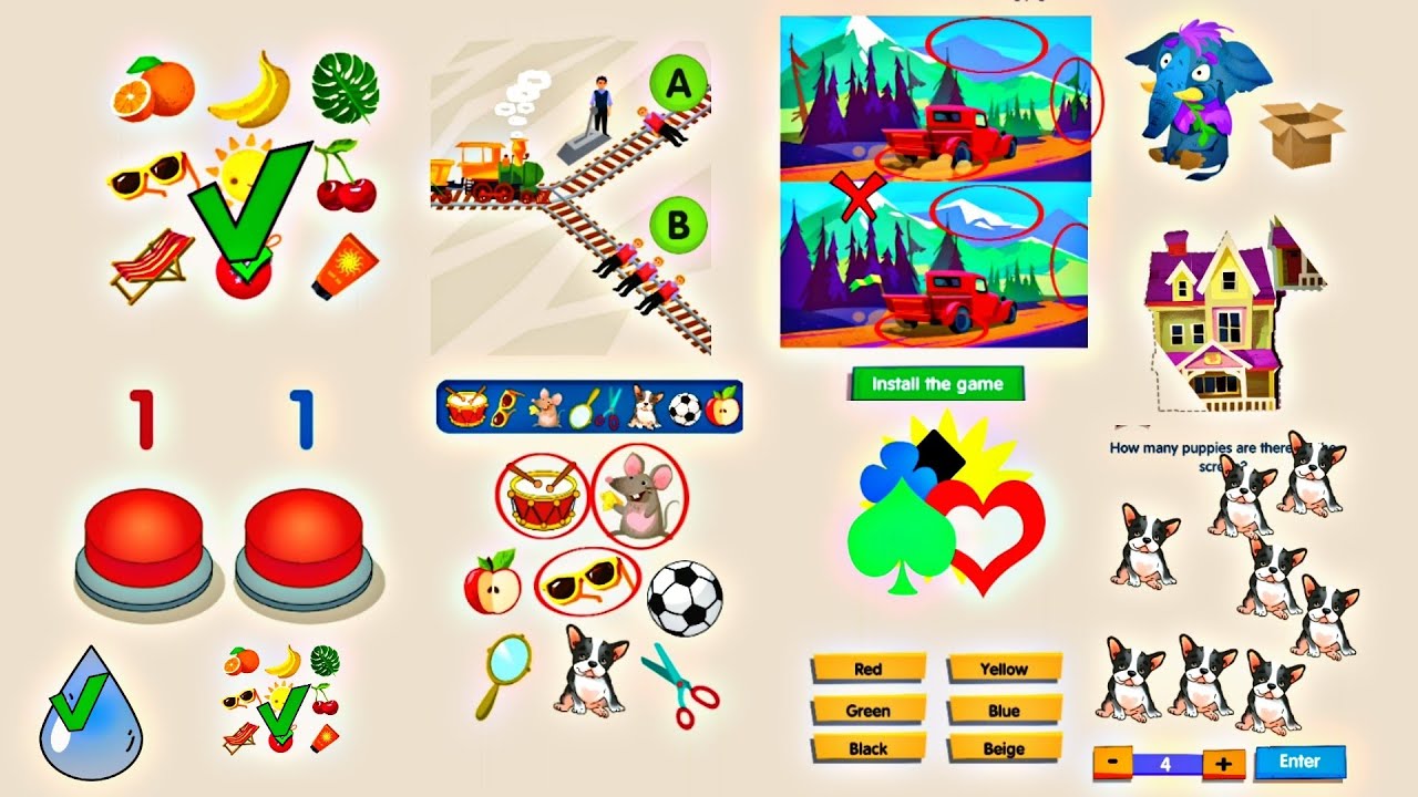 Save the little mammoth! Tap on the yellow circle!How to hide an elephant in a box?