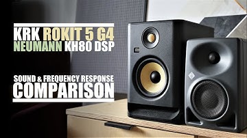 Neumann KH80 DSP vs KRK Rokit 5 G4 RP5G4  ||  Sound & Frequency Response Comparison
