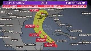 Tracking Tropical Storm Zeta: Wind intensifies, storm is expected to become hurricane soon