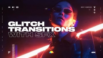 Glitch Screen Transition with Sound - After Effects Template