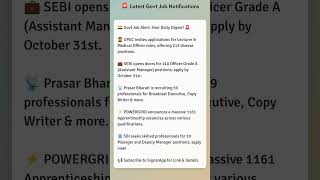 🚨 Latest Govt Job Notifications