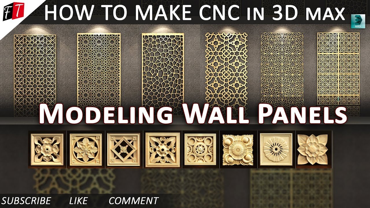 HOW TO MAKE CNC IN 3D MAX l Modeling Wall Panels - Sundor Laser