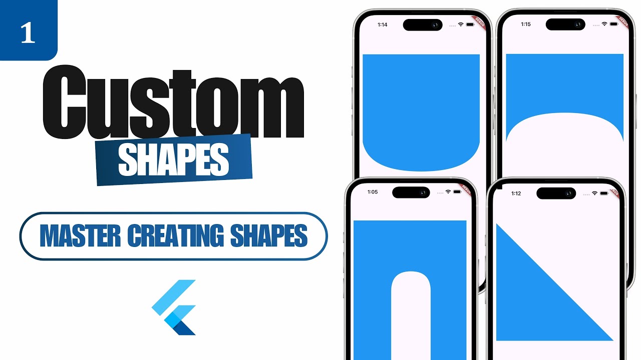 Flutter Clip path tutorial | CUSTOM SHAPES in Flutter with ClipPath!