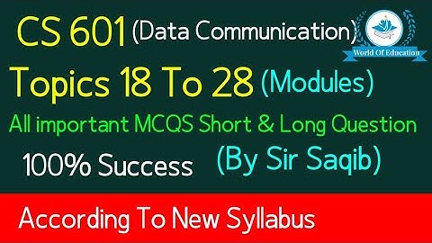 cs601 topics 18 to 28| Cs601 Short Lectures| CS601 18 to 28 modules| World Of education| by M.Saqib