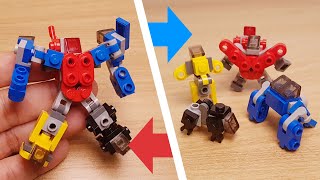 Mini LEGO brick combining transformer robot - Titan Hunter #LEGO #MOC #レゴ #レゴ変形ロボ #レゴ作り方