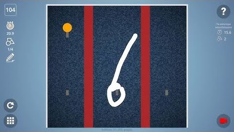 Brain it on! level 104!How to complete levels with 2 moves vs 4