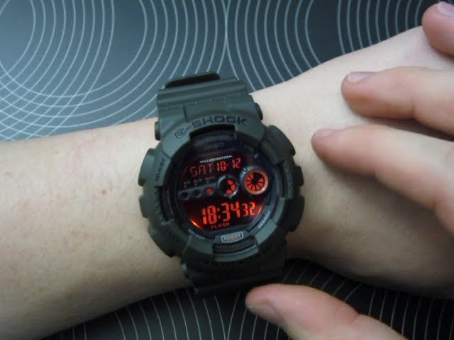 Kvalifikation instinkt volatilitet Casio G-Shock GD-100MS-3ER Military Green - YouTube