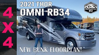 FIRST LOOK! 2021 Thor Omni RB34 4x4 Super C with Bunks by DeMartini RV Sales 83,601 views 3 years ago 11 minutes, 19 seconds