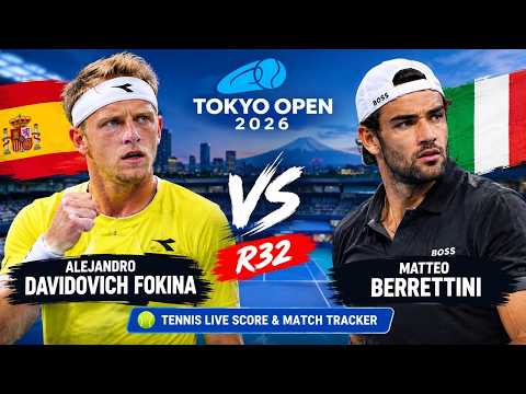 Video Alejandro Davidovich Fokina vs Matteo Berrettini | Tokyo Open 2026 | Tennis Live Score | R32