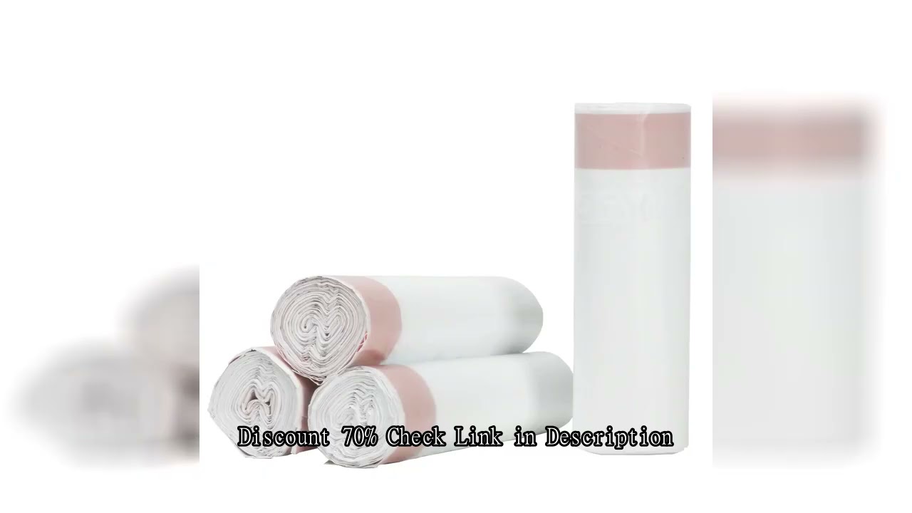 DOEL Self-Cleaning Cat Litter Box Poop Bags Drawstring Design 17x19in/45x50cm 4 Rolls Trash Bags 60