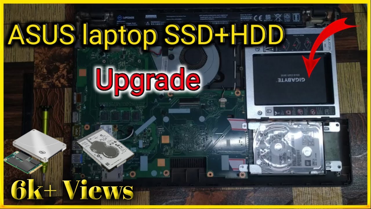 Asus X551C SSD Upgrade | Asus Laptop SSD+HDD Upgrade #SSD
