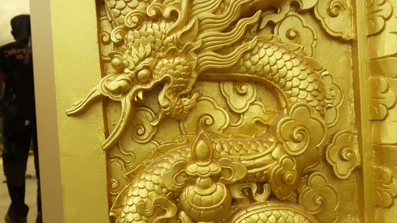 Amezing Golden decorative work in Most Biggest Golden Buddha temple in thimpu Bhutan 1