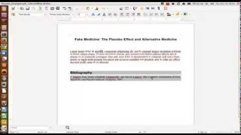 Screencast: creating and using a native bibliography database in LibreOffice