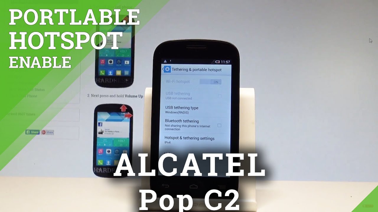 How to Enable Portable Hotspot in ALCATEL Pop C2 WiFi Share