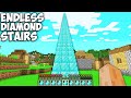 This ENDLESS DIAMOND STAIRS very rare in Minecraft !!! Infinity Treasure Ladder Challenge !!!