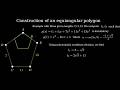 Construction of an equiangular polygon with compass and ruler