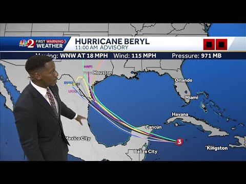 Tracking Hurricane Beryl:
