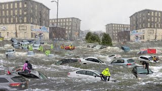Chaos In Arizona Massive Floods Turn Roads Into Rivers Cars Are Submerged, People Are Trapped