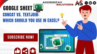 CONCAT vs. TEXTJOIN: Which Should You Use in Excel? || Accountax Solutions || Amit Gupta ||