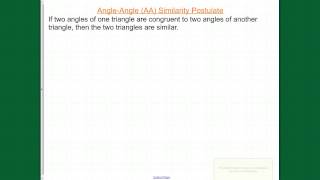 Geometry 6.4 - AA Similarity