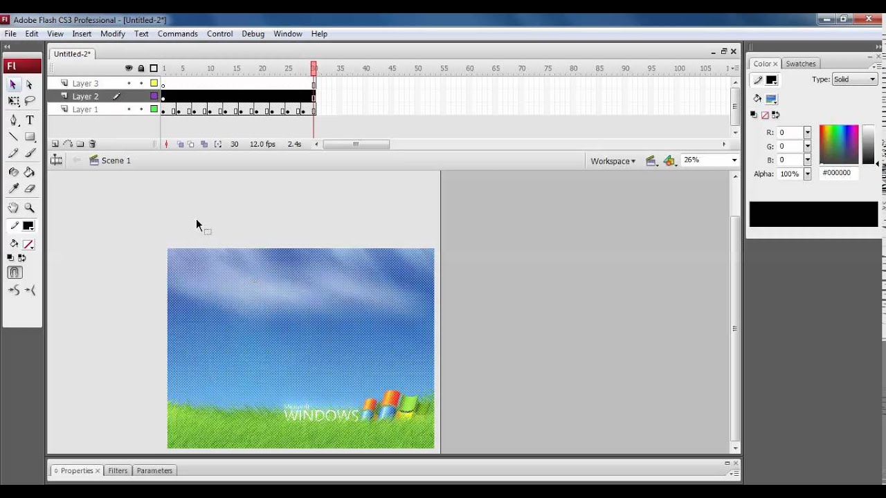 Flash Cs3 Amimation Text Animation in Adobe Flash CS3 Tamil - YouTube