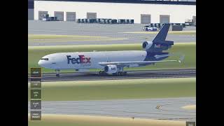 FedEx Md11-30F takeoff from DFW