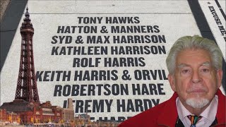 Why is Rolf Harris's name STILL on the Comedy Carpet at Blackpool?