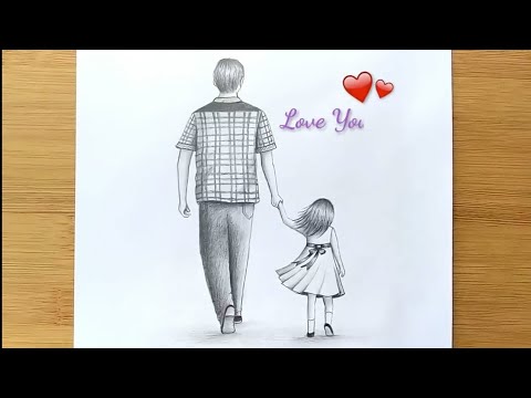 Father Day Special Drawing Step By Step 