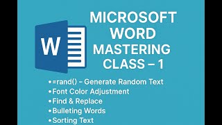 Famous Microsoft Word Mastering Class – 1 Net Worth