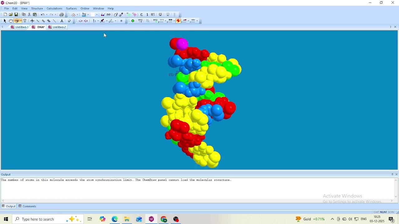 Chem3D tutorial. DNA structure Bond angle, bond length , diehedral angle