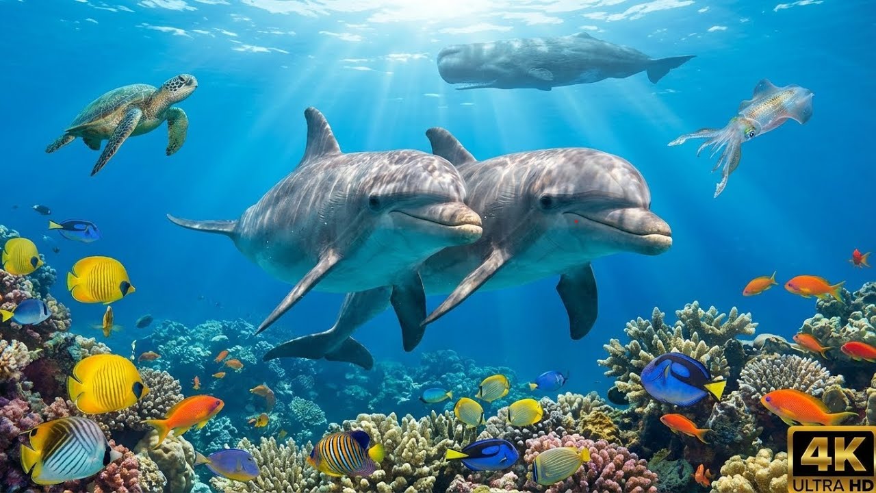 Ocean Calm | DREAM AQUARIUM 4K - Marine Life, Fish Tank Sounds for Deep Sleep