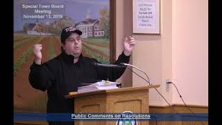 2019–11–13 Special Town Board Meeting