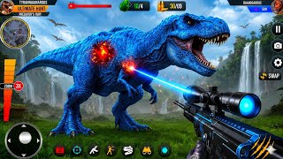 🦖 Blue Dinosaur Attack! Barely Escaped Death 😱 | Dino Hunting Game #viralvideo #gameplay