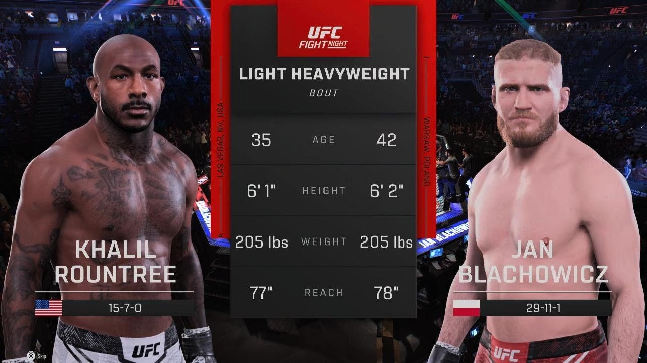 UFC Light Heavyweight 205 Khalil Rountree vs Jan Blachowicz
