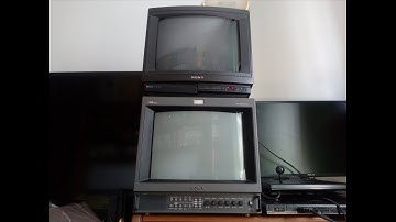 Comparison CRT Sony KV-M14E 1989 VS BVM Sony 14M4DE