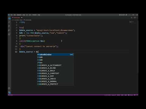 PHP MySQL Connect to database