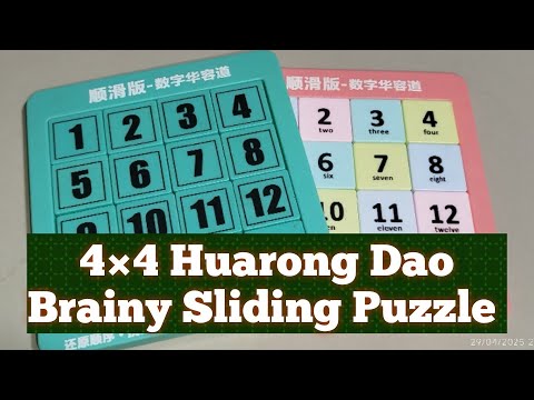 4 Minutes Blue & Pink 4x4 Huarong Dao Brainy Puzzle Game 🧩🧩