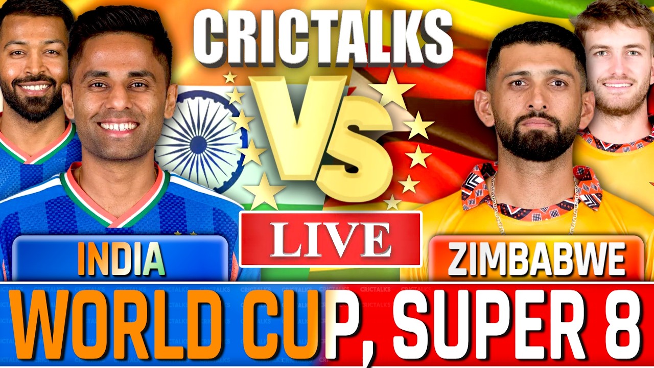 🔴 IND vs ZIM Cricket Live Match Today, T20 World Cup 2026 India v Zimbabwe Score Commentary
