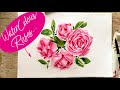 Watercolour Rose Tutorial: loose style
