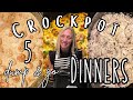 5 *NEW* DUMP &amp; GO CROCKPOT DINNERS | The EASIEST Meals | Molly Purcell