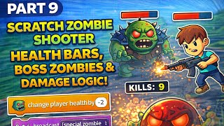 How To Add Health Bars, Boss Zombies & Smart Damage Logic : Scratch Zombie Shooter (Part 9) screenshot 5