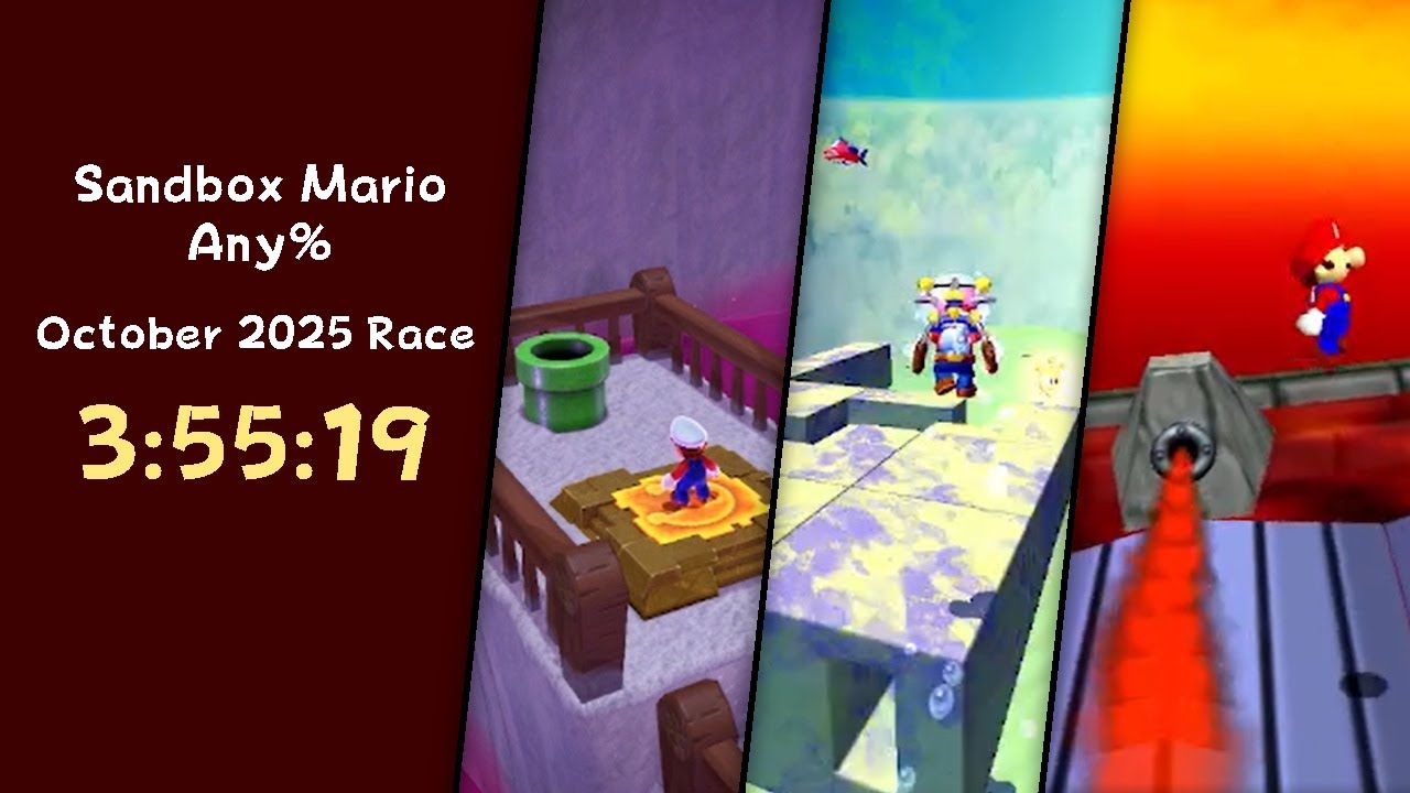 Sandbox Mario Any% Speedrun in 3:55:19 - YouTube