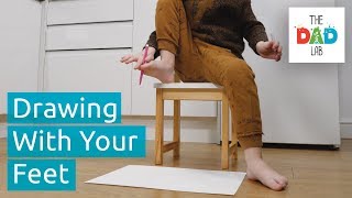 How Easy Is It To Draw With Your Feet | Kids Art