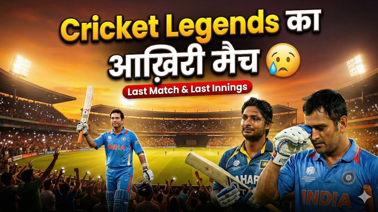 Cricket Legends का आख़िरी मैच 😢 | Last Match & Last Innings Highlights 