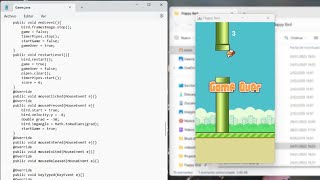 Programming Flappy Bird Using Only Notepad with Java